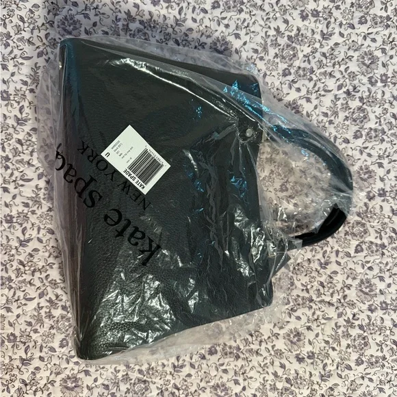 ♠️ Kate Spade Leila Medium Triple Compartment Satchel Black Pebbled Leather Bag - Picture 12 of 12